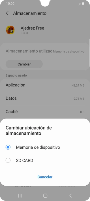 Pulsa el nombre de la tarjeta de memoria.