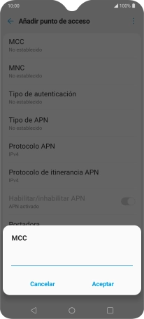 Introduce 214 y pulsa Aceptar.