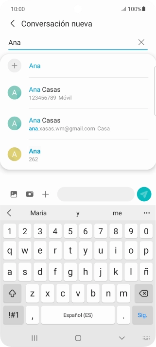 Pulsa el contacto deseado.