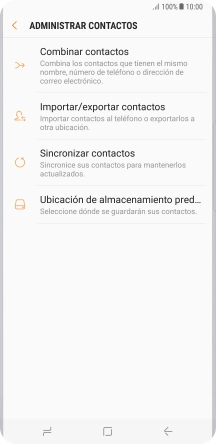 Pulsa Importar/exportar contactos.