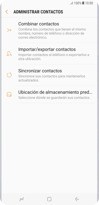 Pulsa Importar/exportar contactos.