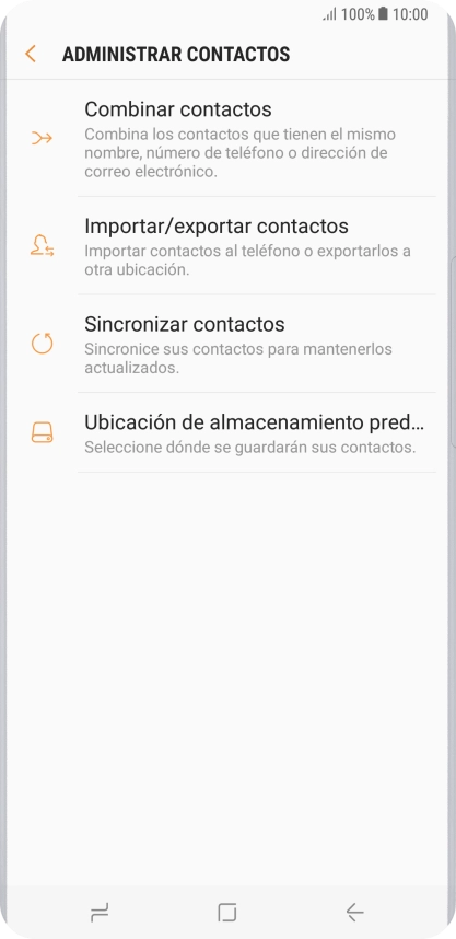 Pulsa Importar/exportar contactos.