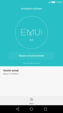 Pulsa Buscar actualizaciones. Si hay una versión de software nueva disponible, aparecerá ahora en la pantalla. Sigue las indicaciones de la pantalla para actualizar el software del teléfono.