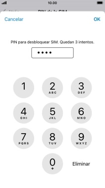 Introduce tu código PIN y pulsa OK.