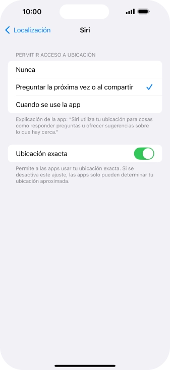 Pulsa el ajuste deseado para activar o desactivar la función.