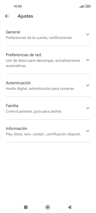 Pulsa Preferencias de red.