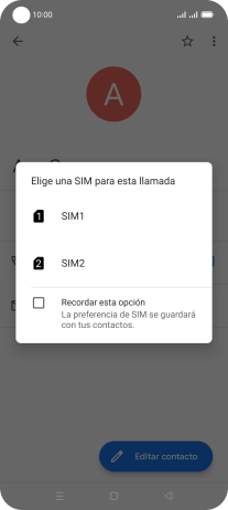Pulsa la tarjeta SIM deseada.