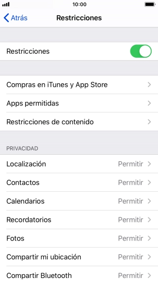 Pulsa la flecha hacia la izquierda.