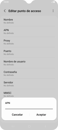 Introduce airtelwap.es y pulsa Aceptar.