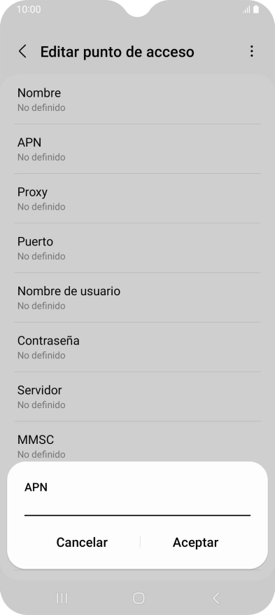 Introduce airtelwap.es y pulsa Aceptar.
