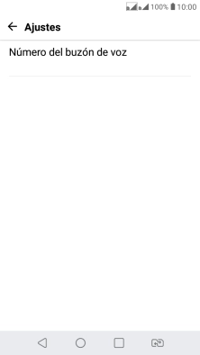 Pulsa Número del buzón de voz.