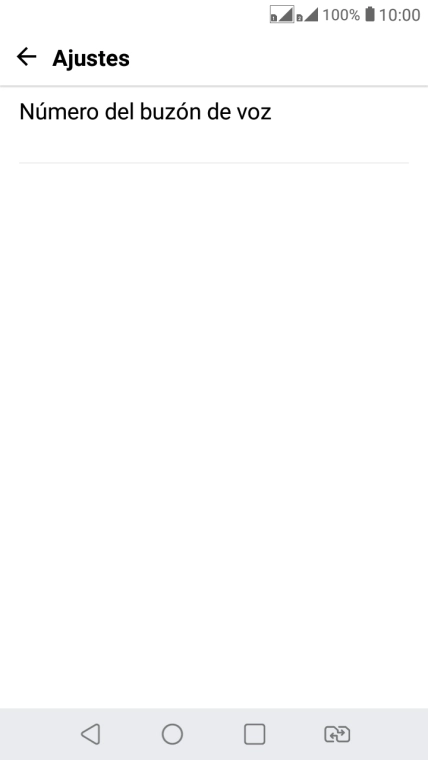 Pulsa Número del buzón de voz.