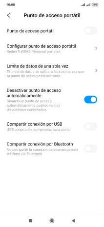 Pulsa Configurar punto de acceso portátil.