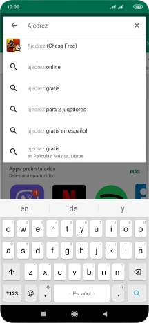 Introduce el nombre del tema o de la app y pulsa el icono de búsqueda.
