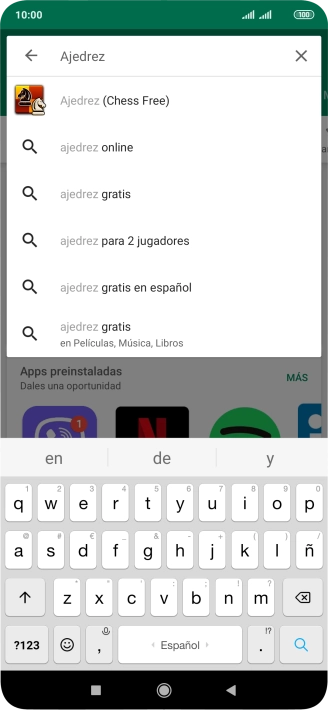 Introduce el nombre del tema o de la app y pulsa el icono de búsqueda.