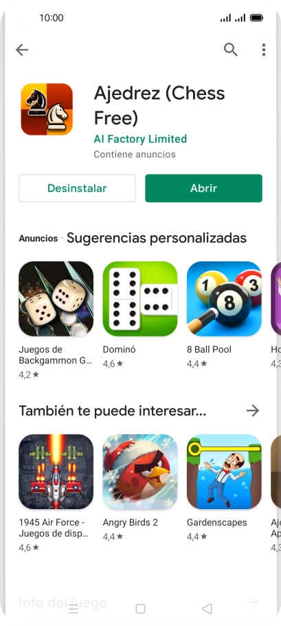 Pulsa la tecla de inicio para terminar y regresar a la pantalla de inicio.