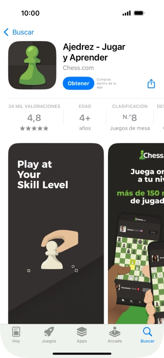 Pulsa Obtener y sigue las indicaciones de la pantalla para instalar la app.