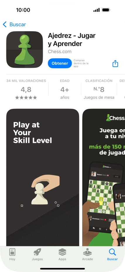 Pulsa Obtener y sigue las indicaciones de la pantalla para instalar la app.