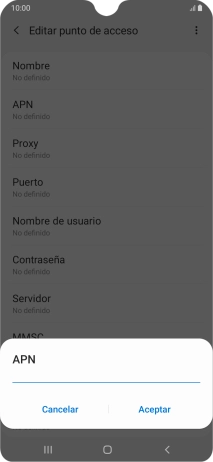 Introduce airtelwap.es y pulsa Aceptar.