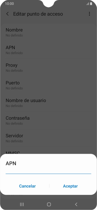 Introduce airtelwap.es y pulsa Aceptar.