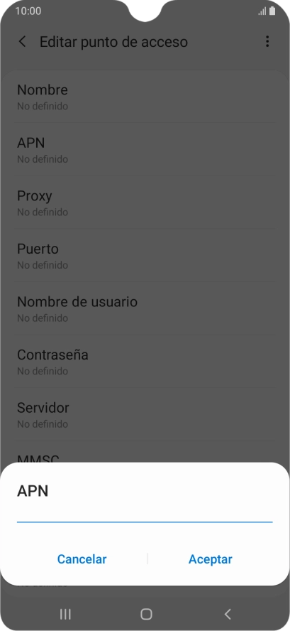Introduce airtelwap.es y pulsa Aceptar.