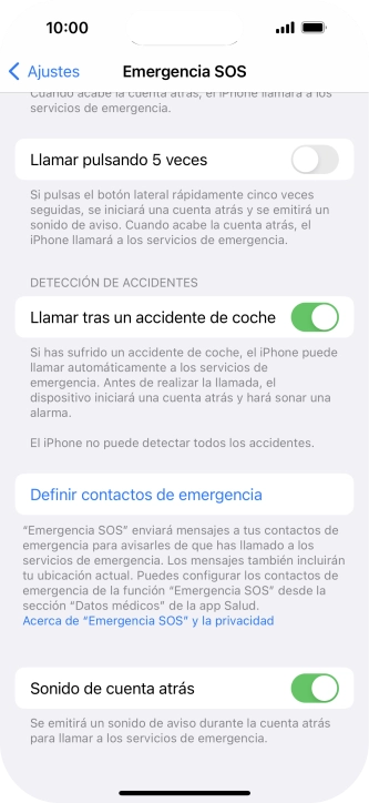 Pulsa el indicador junto a 