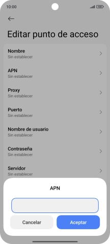 Introduce airtelwap.es y pulsa Aceptar.