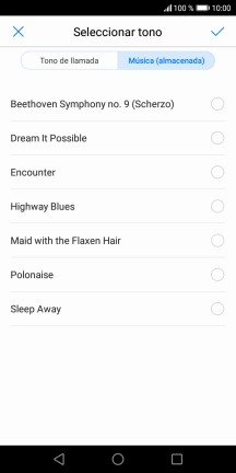 Pulsa los timbres de llamada deseados para escucharlos.