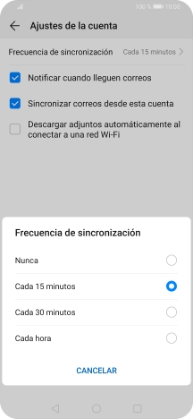 Pulsa el ajuste deseado.