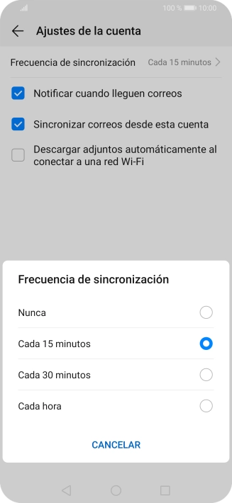 Pulsa el ajuste deseado.