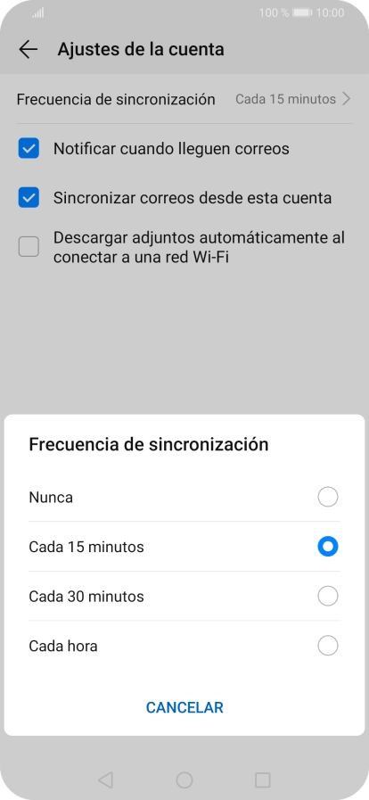Pulsa el ajuste deseado.