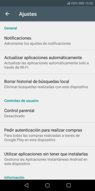 Pulsa Actualizar aplicaciones automáticamente.