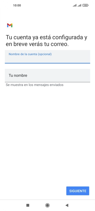 Pulsa Tu nombre e introduce el nombre del remitente.