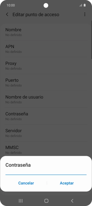 Introduce wap125 y pulsa Aceptar.