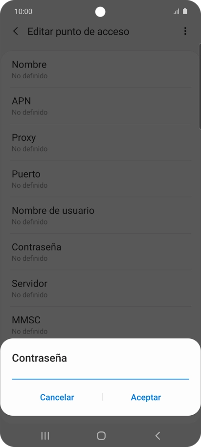 Introduce wap125 y pulsa Aceptar.