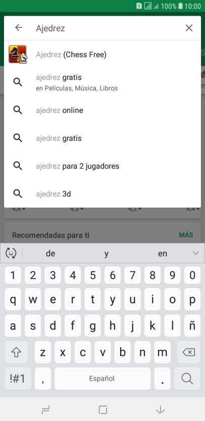 Introduce el nombre del tema o de la app y pulsa el icono de búsqueda.