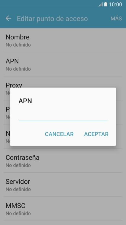 Introduce airtelwap.es y pulsa ACEPTAR.