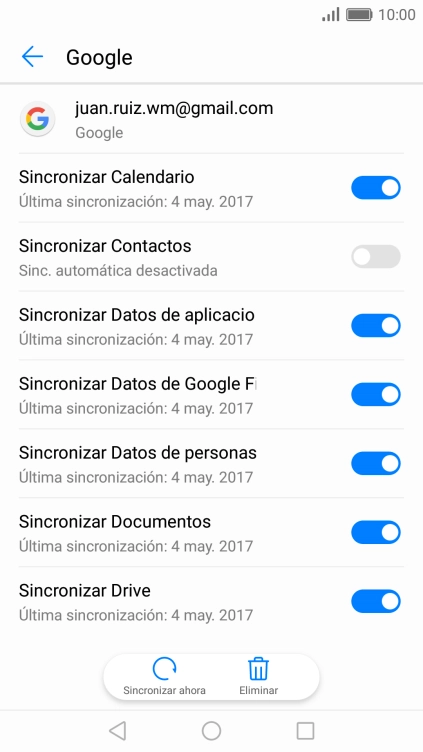 Pulsa el indicador junto a 