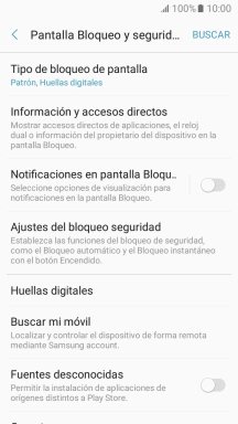 Pulsa Tipo de bloqueo de pantalla e introduce el código de seguridad actual.