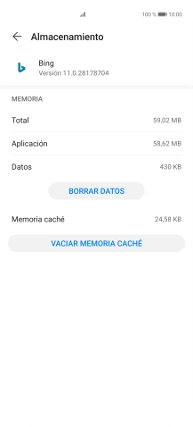 Pulsa VACIAR MEMORIA CACHÉ.