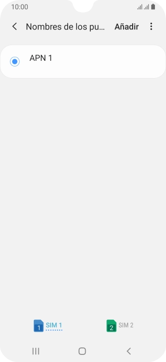 Pulsa la tarjeta SIM deseada.