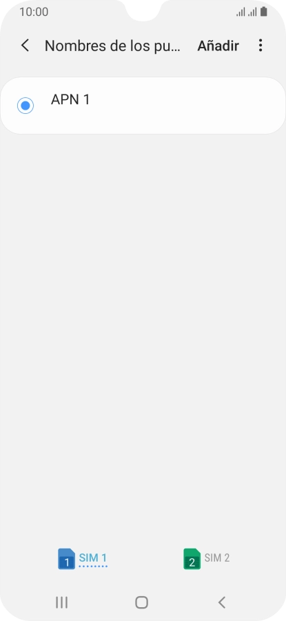 Pulsa la tarjeta SIM deseada.