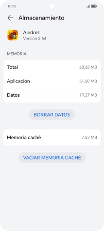 Pulsa VACIAR MEMORIA CACHÉ.
