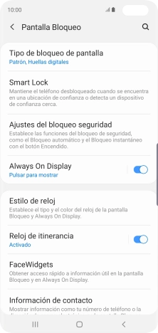 Pulsa Tipo de bloqueo de pantalla e introduce el código de seguridad actual.