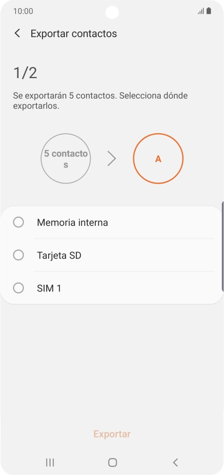 Pulsa el nombre de la tarjeta SIM.