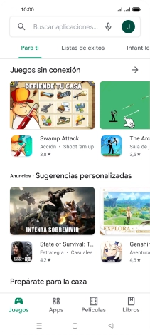 Pulsa en el campo de búsqueda.