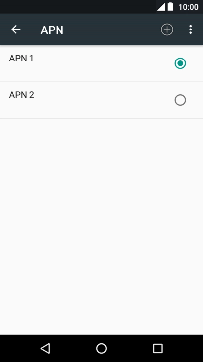 Pulsa en el campo junto a la conexión de datos para activarla.