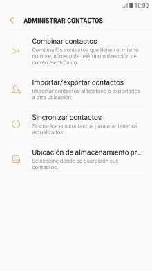 Pulsa Importar/exportar contactos.