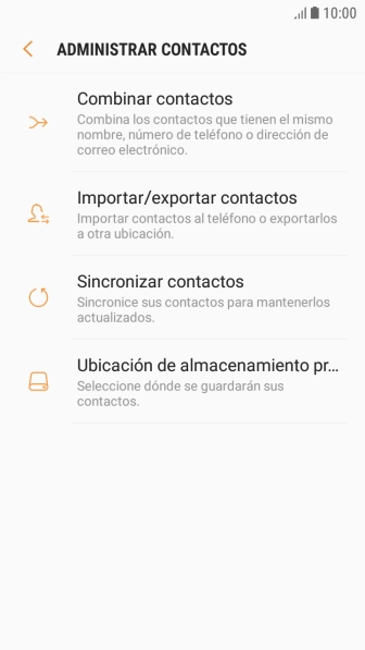 Pulsa Importar/exportar contactos.