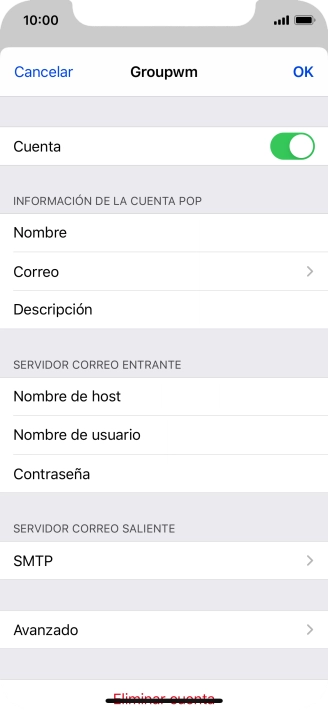 Pulsa SMTP.